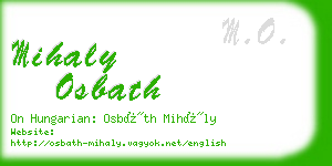 mihaly osbath business card